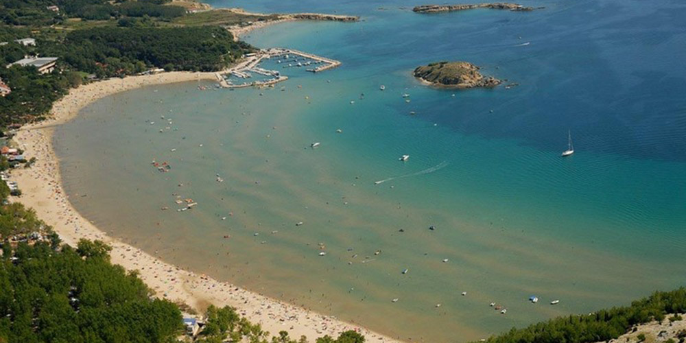 Paradise beach in Lopar on island Rab