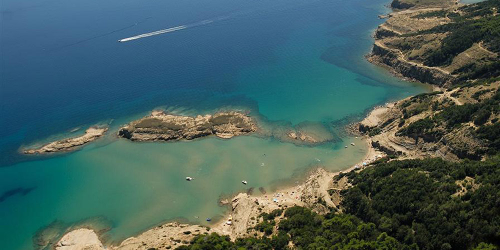 Paradise beach in Lopar on island Rab