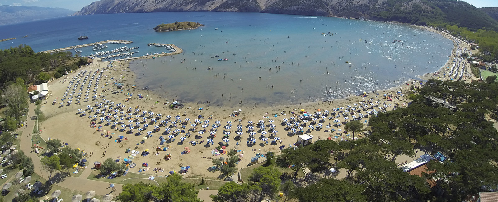 Paradise beach in Lopar on island Rab
